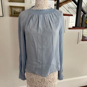 VERONICA BEARD Light Blue Silk Blouse